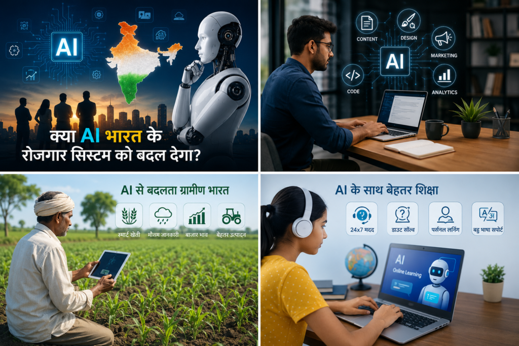क्या Artificial Intelligence (AI) भारत के रोजगार सिस्टम को बदल देगा? Ai 1 1024x683