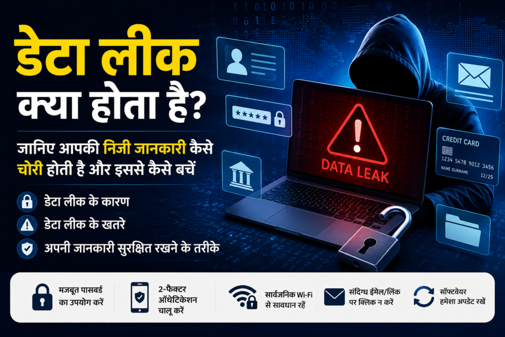 Data Leak Kya Hota Hai - Cyber Security, Personal Information Protection aur Online Data Safety se judi jankari