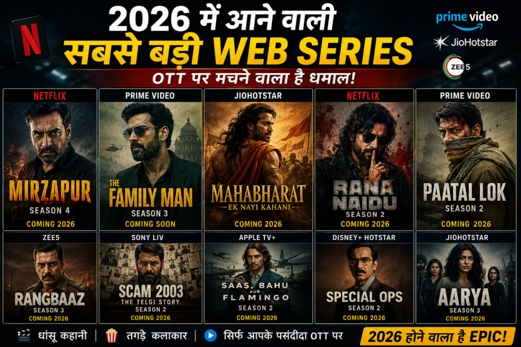 2026 में आने वाली वेब सीरीज़ | Upcoming OTT Web Series 2026