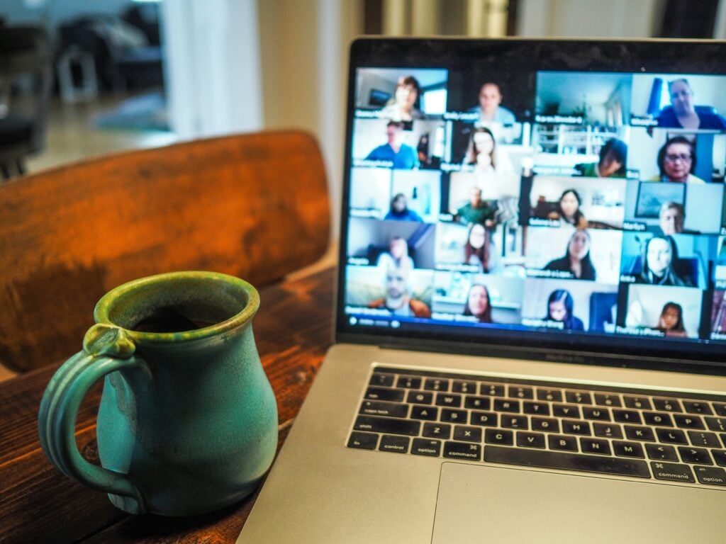 Work From Home 2026 remote job workspace with laptop and desk