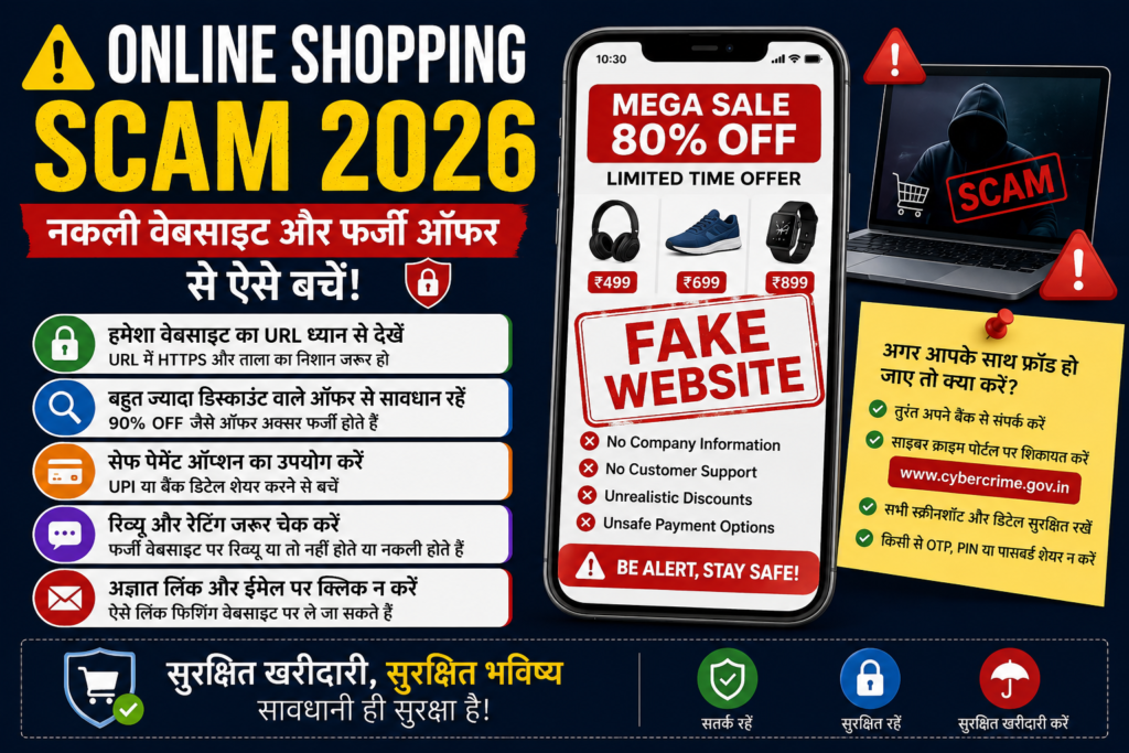 nline Shopping Scam 2026 Fake Website Warning and Cyber Safety Tips